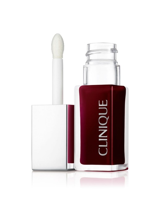 Clinique Pop Lip & Cheek Oil -  Limited Edition getinte wang- en lipolie - voorkant black honey