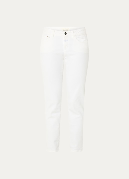 CLOSED Baker low waist slim fit cropped jeans met steekzakken - voorkant 2 wit