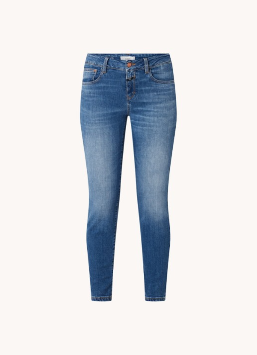 CLOSED Baker low waist slim fit cropped jeans van  katoen - voorkant 4 indigo