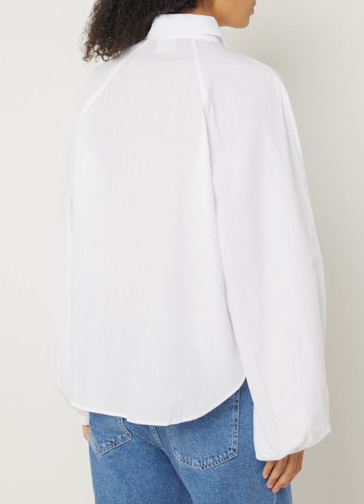 CLOSED Blouse met ballonmouw - achterkant 2 wit