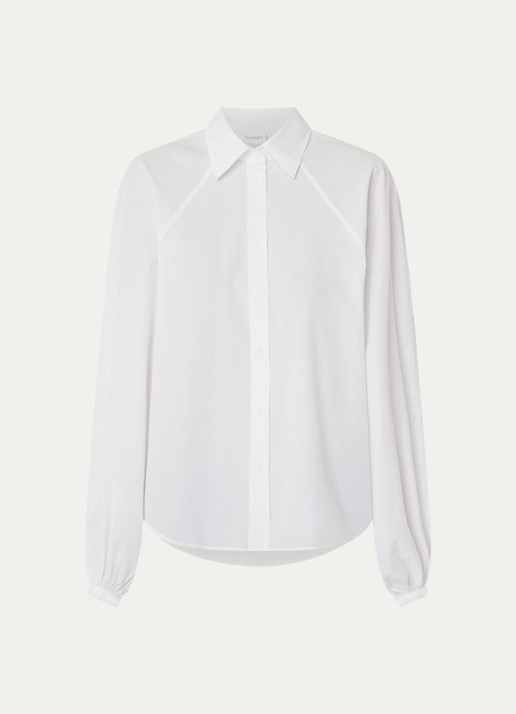 CLOSED Blouse met ballonmouw - voorkant 3 wit