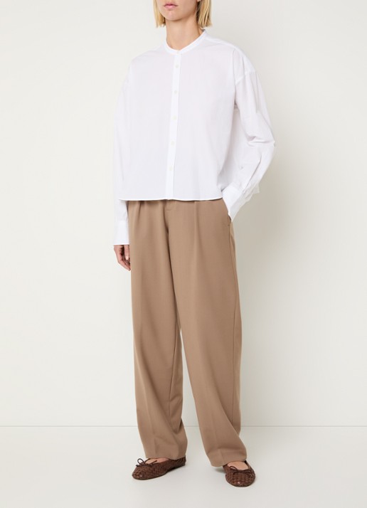 CLOSED Blouse met ronde hals - voorkant 2 wit