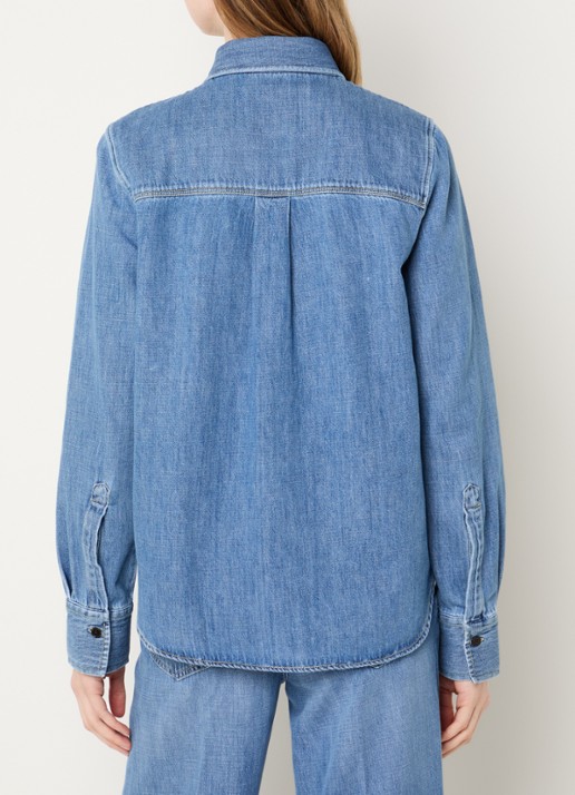 CLOSED Blouse van denim - achterkant blauw
