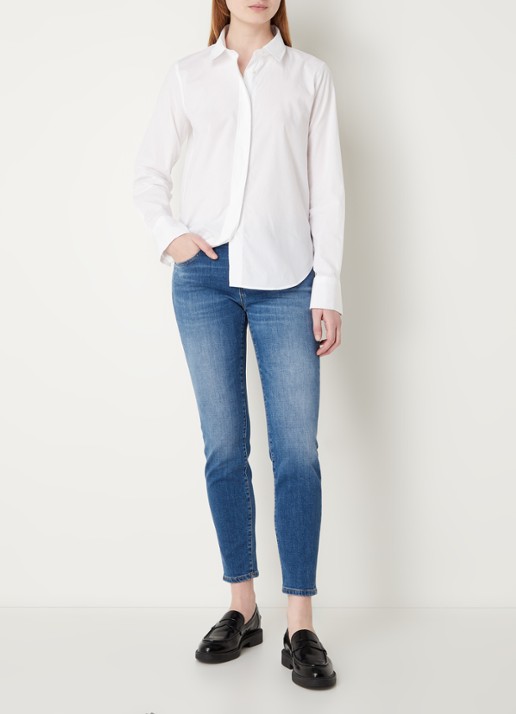 CLOSED Blouse van  katoen  - voorkant 2 wit