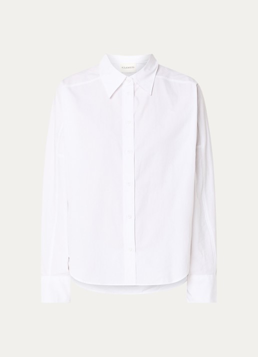 CLOSED Blouse van katoen - voorkant wit