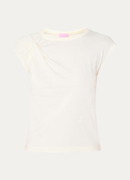CLOSED Bow T-shirt met stretch - voorkant 2 creme