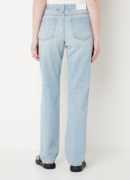 CLOSED Briston mid waist straight leg jeans met lichte wassing - achterkant 5 indigo