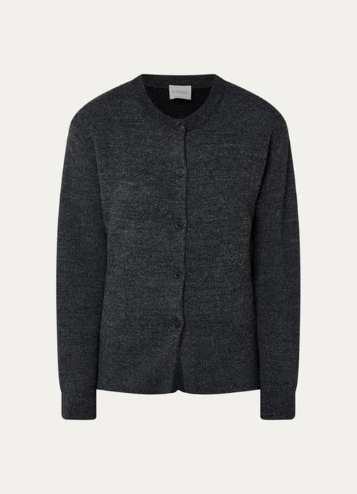 CLOSED Fijngebreid vest van wol - voorkant 3 zwart