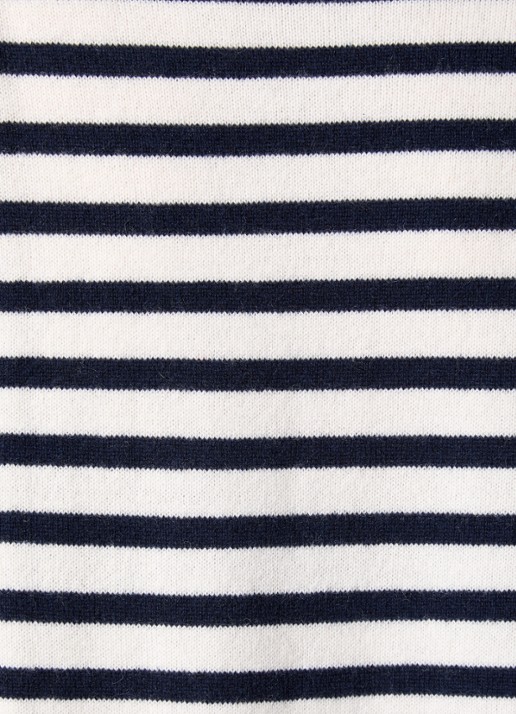 CLOSED Fijngebreide pullover van kasjmier met streepprint - detail 2 gebroken wit