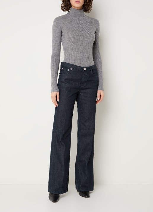 CLOSED Gillan high waist loose fit jeans met donkere wassing - voorkant 3 indigo