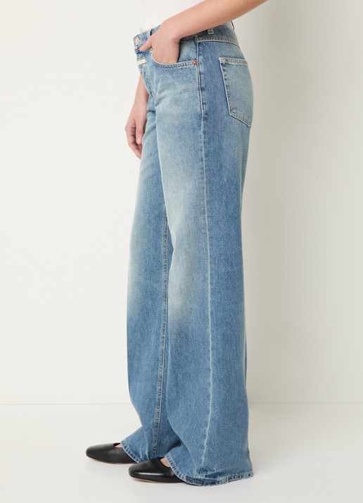 CLOSED Gillan mid waist loose fit jeans met lichte wassing - detail 3 indigo