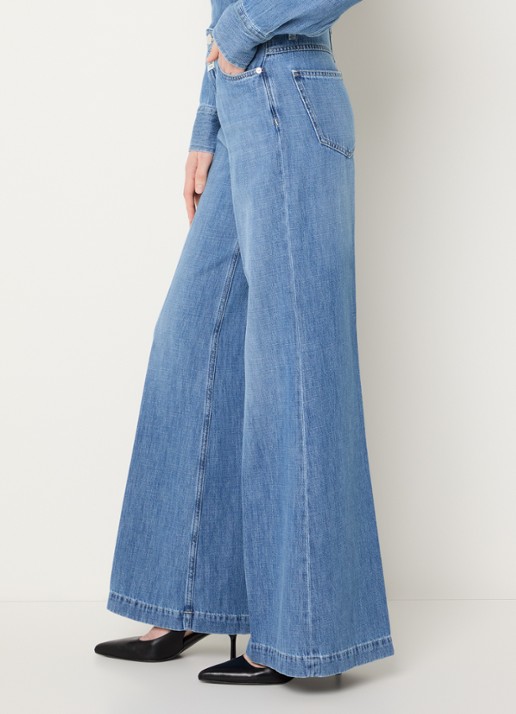 CLOSED Glow Up high waist flared jeans met medium wassing - detail 3 blauw