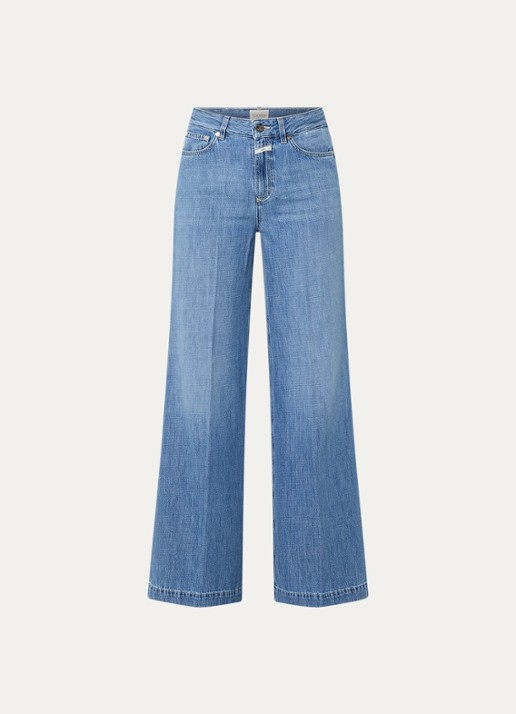 CLOSED Glow Up high waist flared jeans met medium wassing - voorkant 4 blauw