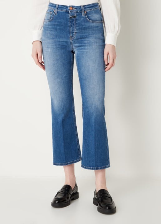 CLOSED Hi-Sun high waist flared cropped jeans met stretch