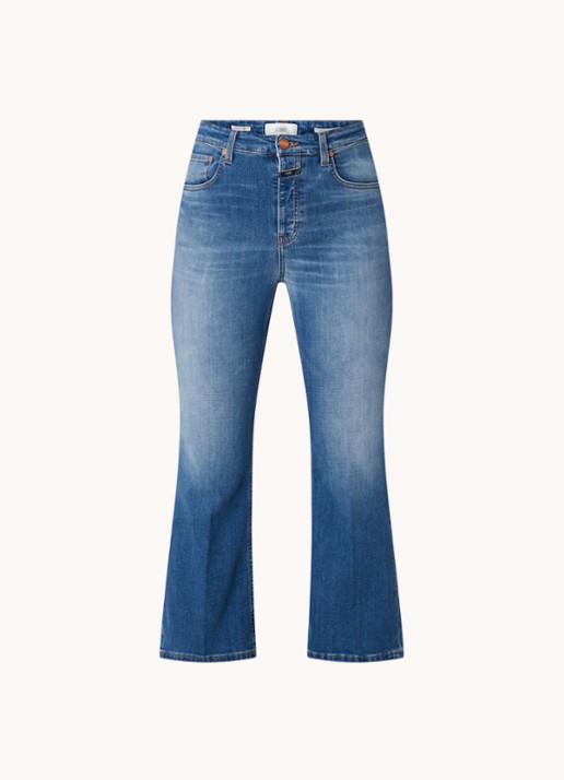 CLOSED Hi-Sun high waist flared cropped jeans met stretch  - voorkant 4 indigo