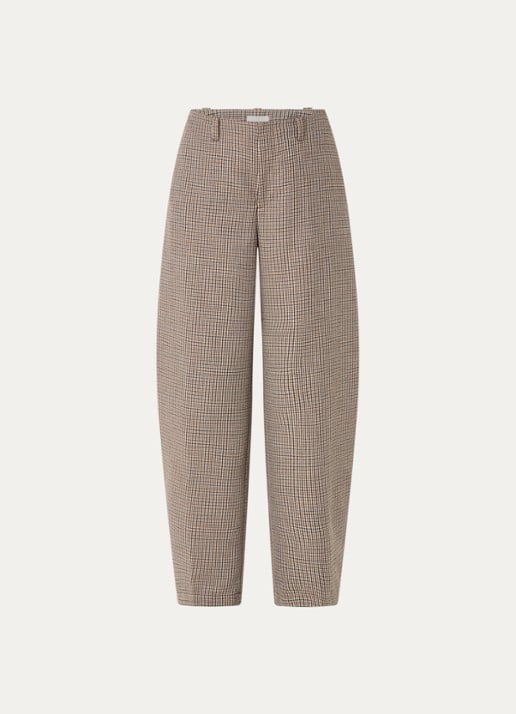 CLOSED High waist wide fit pantalon met pied-de-poule dessin