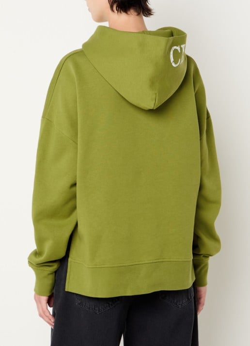 CLOSED Hoodie van  katoen met logoborduring - achterkant 5 groen