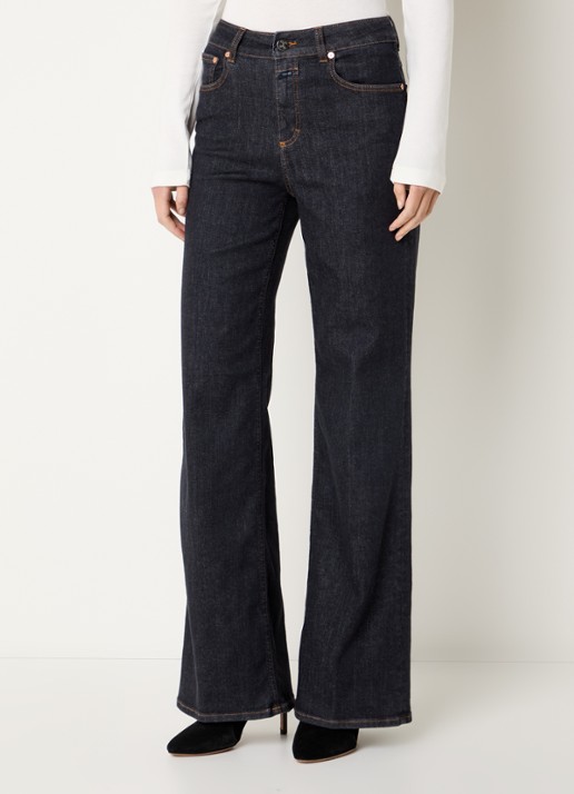 CLOSED Janna high waist flared jeans met donkere wassing
