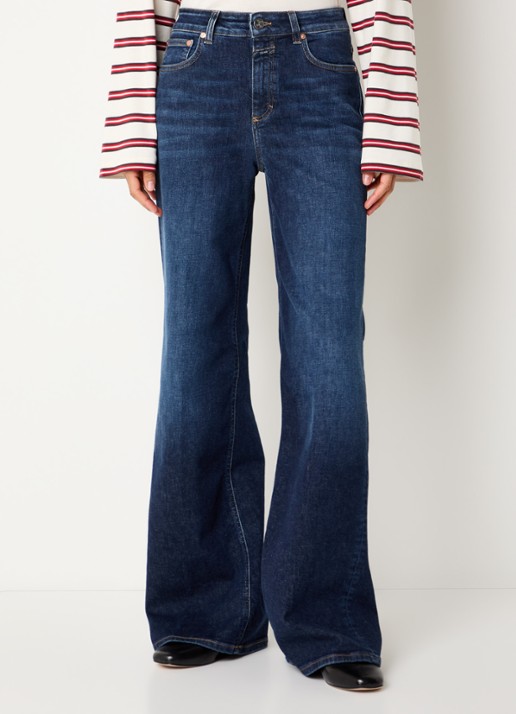CLOSED Janna high waist flared jeans met donkere wassing