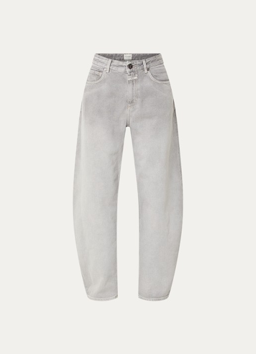 CLOSED Jazzie high waist balloon fit jeans met gekleurde wassing - voorkant grijsmele