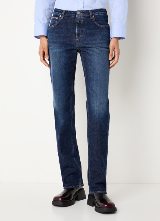 CLOSED Jora high waist slim fit jeans met donkere wassing