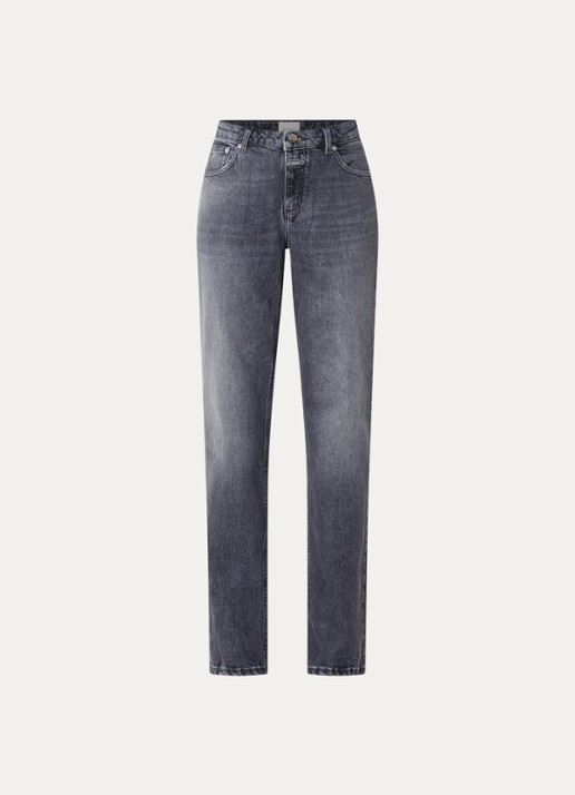 CLOSED Jora high waist slim fit jeans met donkere wassing - voorkant 3 antraciet