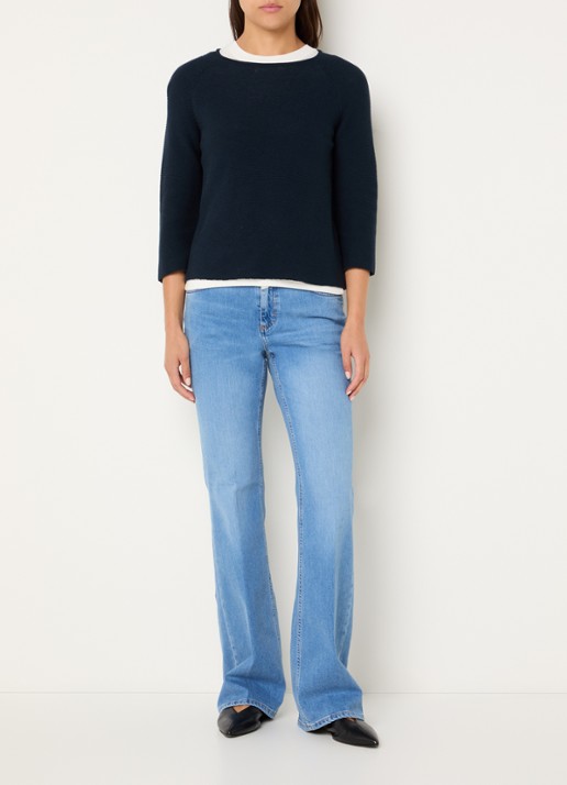 CLOSED Jovanna high waist flared fit jeans met lichte wassing - voorkant 4 indigo