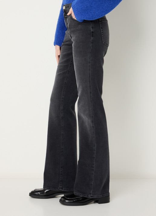 CLOSED Jovanna high waist flared jeans met gekleurde wassing - detail 3 antraciet