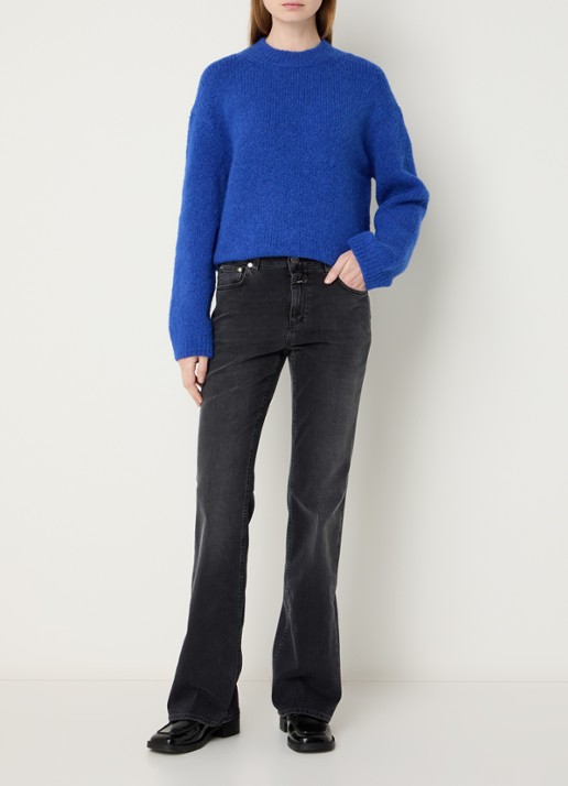CLOSED Jovanna high waist flared jeans met gekleurde wassing - voorkant 5 antraciet