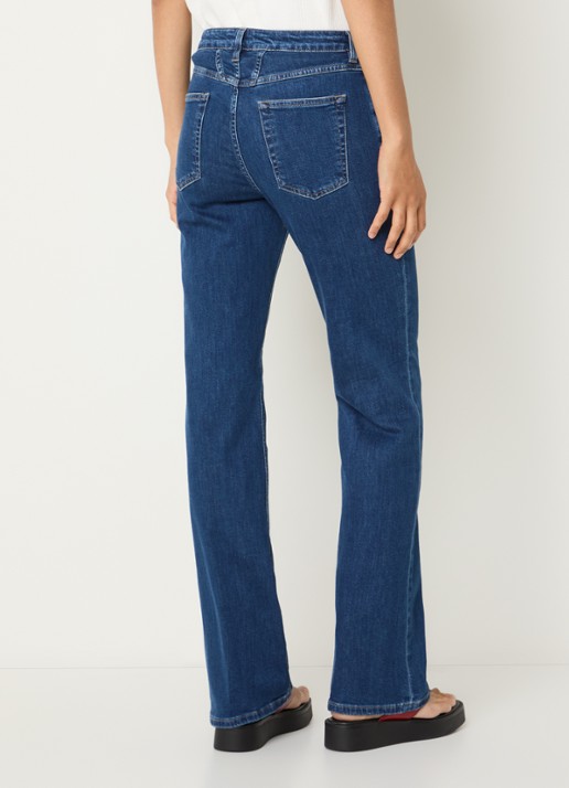 CLOSED Jovanna mid waist slim fit flared jeans met donkere wassing  - achterkant 5 indigo
