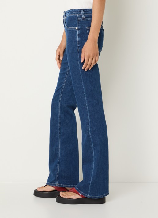 CLOSED Jovanna mid waist slim fit flared jeans met donkere wassing  - detail 4 indigo