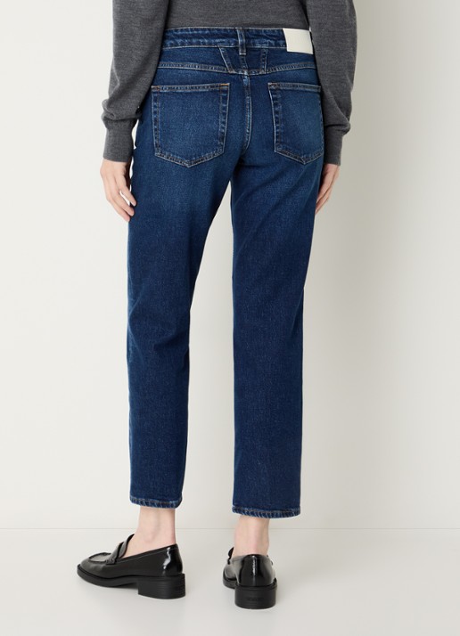 CLOSED Junna high waist straight leg jeans met donkere wassing - achterkant 5 indigo