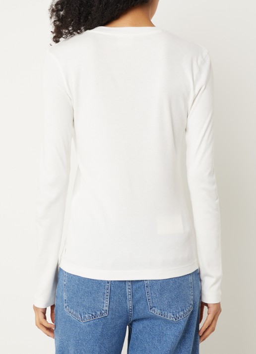 CLOSED Longsleeve met ronde hals - achterkant 2 gebroken wit