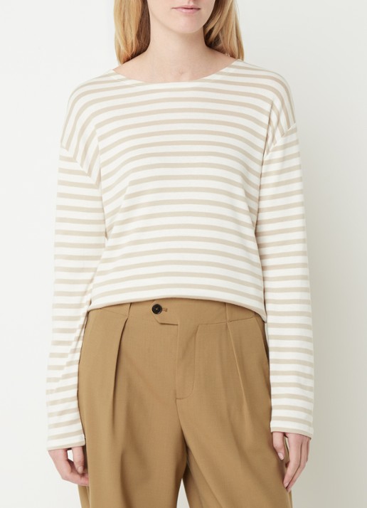 CLOSED Longsleeve met streepprint  - detail 3 beige