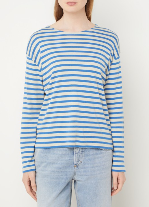 CLOSED Longsleeve met streepprint  - detail 3 blauw