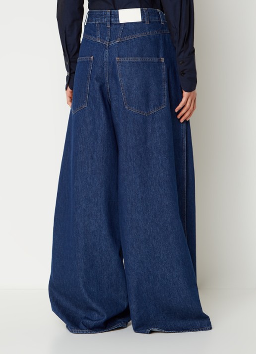 CLOSED Margo-X high waist wide leg jeans met ceintuur  - achterkant 3 indigo
