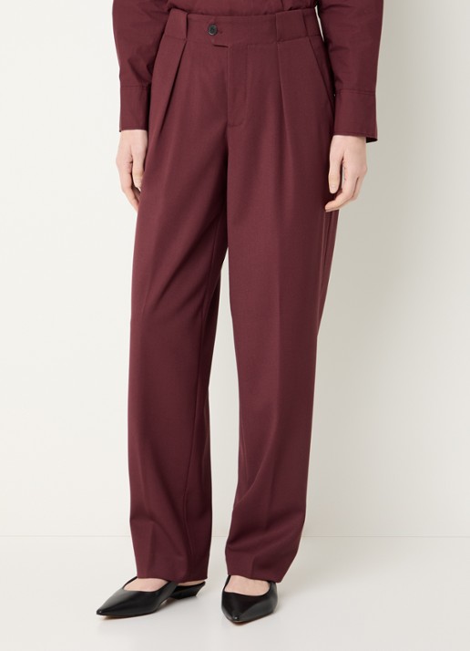 CLOSED Mawson mid waist loose fit pantalon in scheerwolblend
