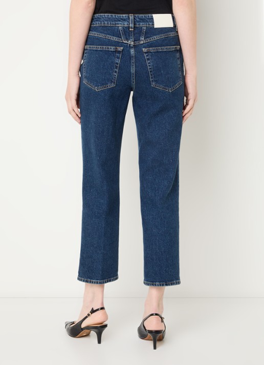 CLOSED Milo high waist cropped slim fit jeans met donkere wassing - achterkant indigo