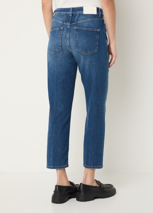 CLOSED Mira-X mid waist straight leg cropped jeans met medium wassing - achterkant 4 indigo