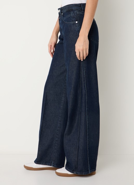 CLOSED Nikka high waist straight leg jeans  met persplooi - detail 3 indigo