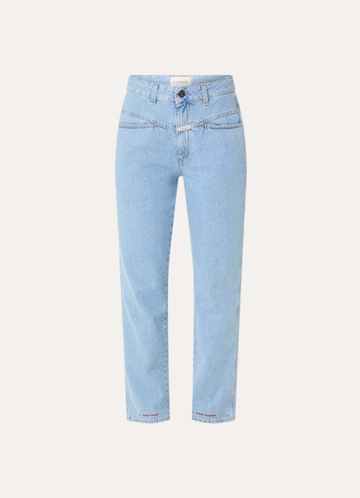 CLOSED Pedal Pusher high waist straight leg jeans met lichte wassing - voorkant indigo