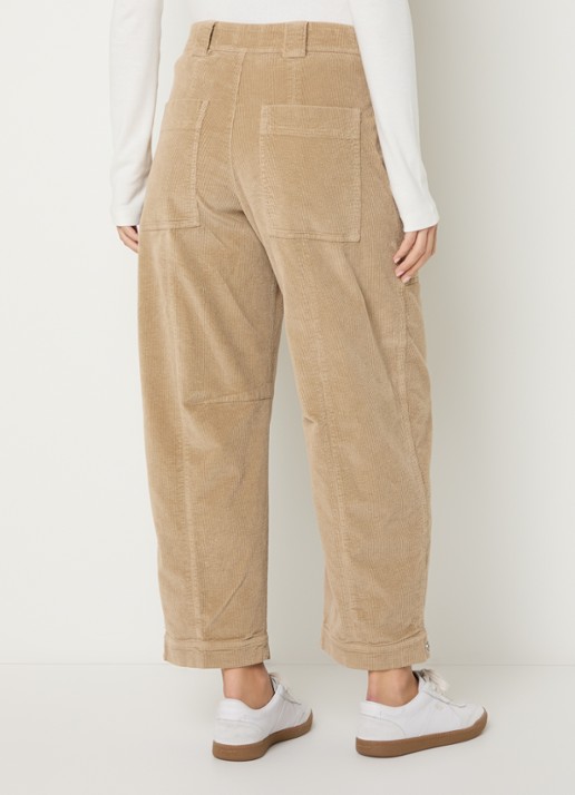 CLOSED Rhannon mid waist wide fit broek met steekzakken - achterkant beige