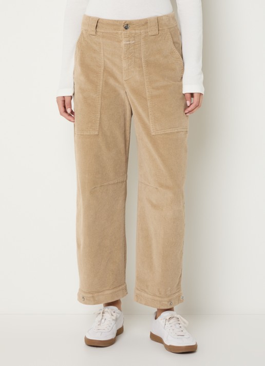 CLOSED Rhannon mid waist wide fit broek met steekzakken - detail 2 beige