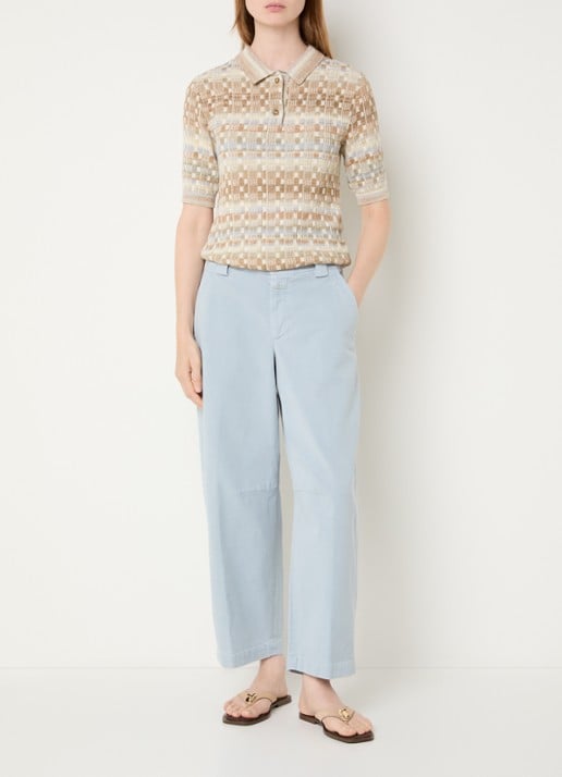 CLOSED Romi high waist straight leg jeans met lichte wassing - voorkant 4 lichtblauw