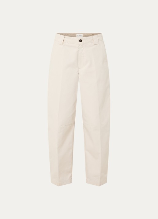 CLOSED Romi high waist tapered fit chino met steekzakken - voorkant 3 beige