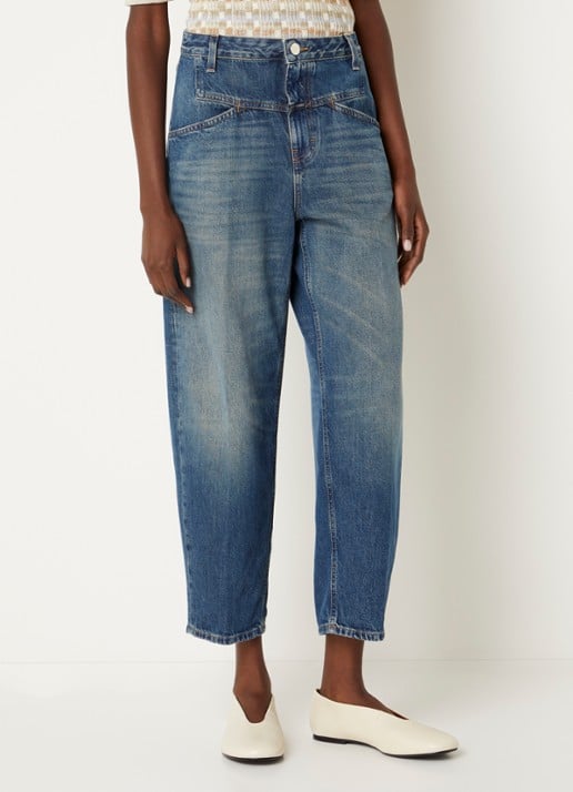 CLOSED Stover-x high waist wide fit jeans met medium wassing - detail 3 indigo