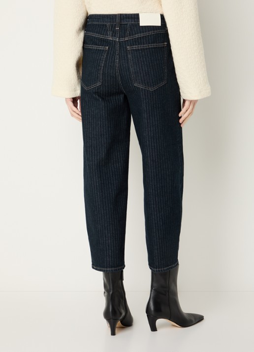 CLOSED Stover-X mid waist loose fit cropped jeans met donkere wassing - achterkant 2 indigo