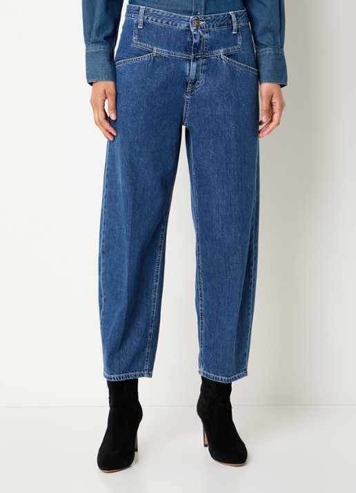 CLOSED Stover-X straight leg jeans met donkere wassing