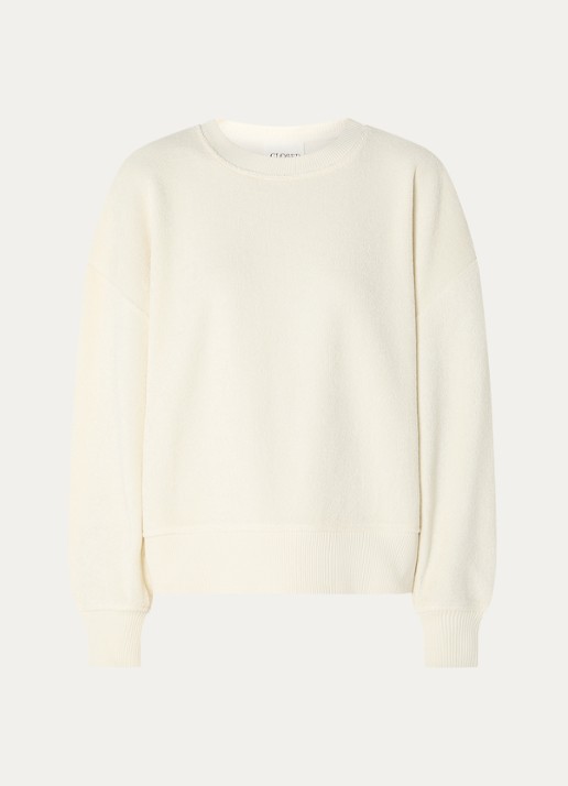 CLOSED Sweater van badstof - voorkant gebroken wit