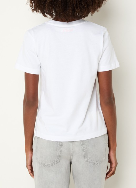 CLOSED T-shirt met logoborduring  - achterkant 3 wit